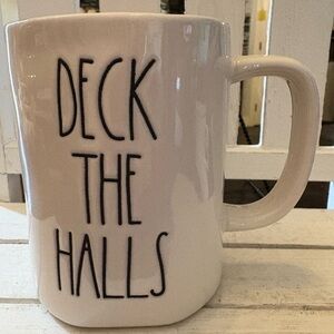 Rae Dunn Cream Mug - Deck the Halls
